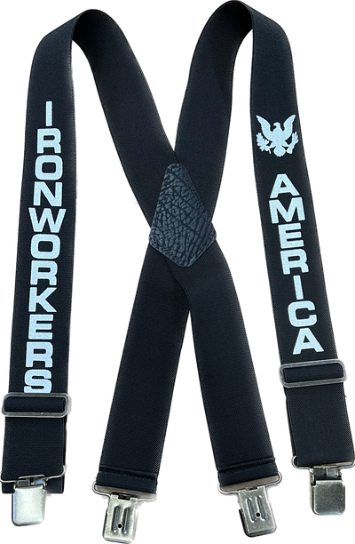 Suspender AAT-2008 Black - IRONWORKERS & AMERICA Suspenders - Made in USA