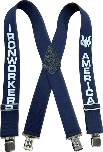 Suspender AAT-2010 Navy Blue - IRONWORKERS & AMERICA Suspenders - Made in USA