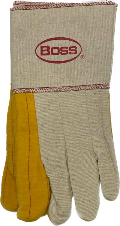 BOSS 1BC28572 - 2-Ply Chore Rubberized Gauntlet Ironworkers Gloves 12 Pairs (Long Cup)