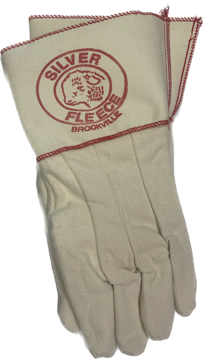 Silver Fleece 58 Ironworker Gloves Made In USA 12 Pairs (Long Cuff)