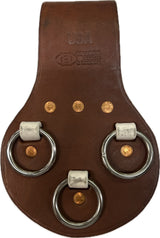 Graber Harness 0022Rus Leather Spud Wrench Holder with 3 Metal Rings