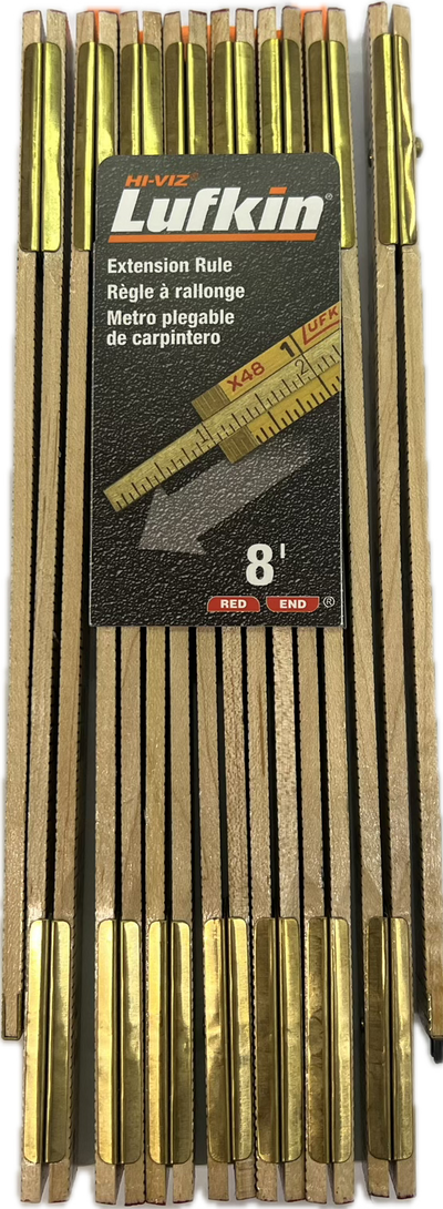 Lufkin X48N 8' Red End Extension Ruler