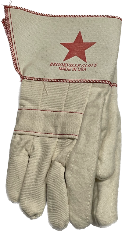 BROOKVILLE 58KS - Red Star Heavy Duty Ironworker Gloves 12 Pairs Made In U.S.A. (Long Cuff)