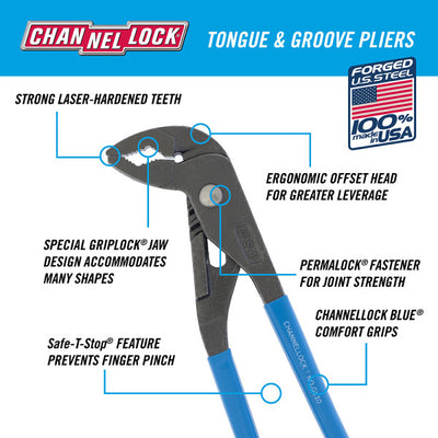 ChannelLock GL10 - 10 inch GRIPLOCK Tongue and Groove Plier
