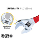 Klein D507-12 12" Adjustable Wrench Extra-Capacity