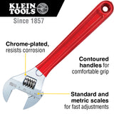 Klein D507-12 12" Adjustable Wrench Extra-Capacity