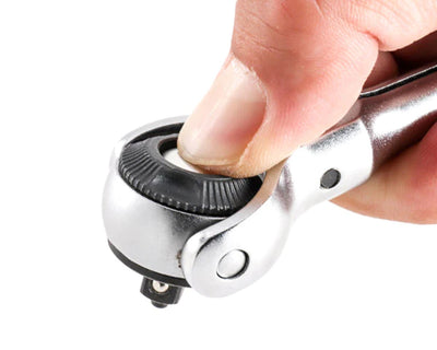 VESSEL HRW3005M-SW  3/8" Swivel Socket Wrench Set - Wood-Compo HRW3005M-SW Non-Slip Handle (16 pcs)