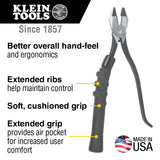 Klein M201-7CSTA 9" Slim-Head Ironworker's Pliers Comfort Grip, Aggressive Knurl