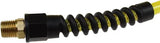 Coilhose Pneumatics PFE41004TY Flexeel Hose, 1/4" x 100', 1/4" MPT Reusable Strain Relief Fittings, Transparent Yellow