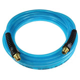 COILHOSE PFE41004T Flexeel Hose, 1/4" x 100', 1/4" MPT Reusable Strain Relief Fittings, Transparent Blue