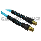 COILHOSE PFE41004T Flexeel Hose, 1/4" x 100', 1/4" MPT Reusable Strain Relief Fittings, Transparent Blue