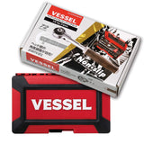 VESSEL HRW2004M-SW Swivel Socket Wrench Set 1/4" (6.35mm) Wood-Compo  Non-Slip Handle (21 pcs)