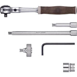 VESSEL HRW2004M-SW Swivel Socket Wrench Set 1/4" (6.35mm) Wood-Compo  Non-Slip Handle (21 pcs)