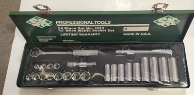 Sk Tool 1823 24 Piece 3/8′ Drive Metric 6pt Socket Set. Made in USA Reviews