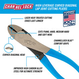 ChannelLock 447 - 7.75 inch Curved Diagonal Cutting Plier - Lap Joint