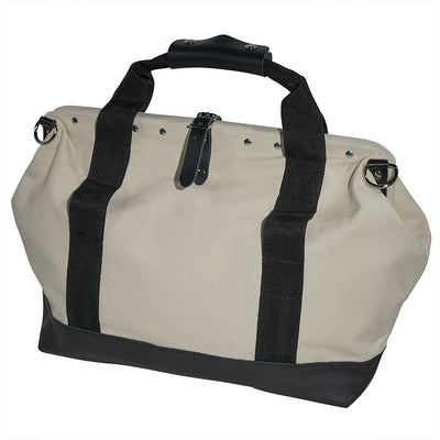 Klein 5003-18 18" Pocket Canvas Tool Bag with Leather Bottom