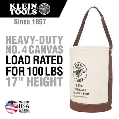 Klein 5104 Leather-Bottom Bucket