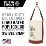 Klein 5104S Leather-Bottom Bucket - Swivel Snap