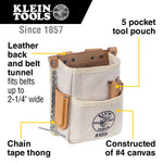 Klein 5125 5-Pocket Tool Pouch - Canvas