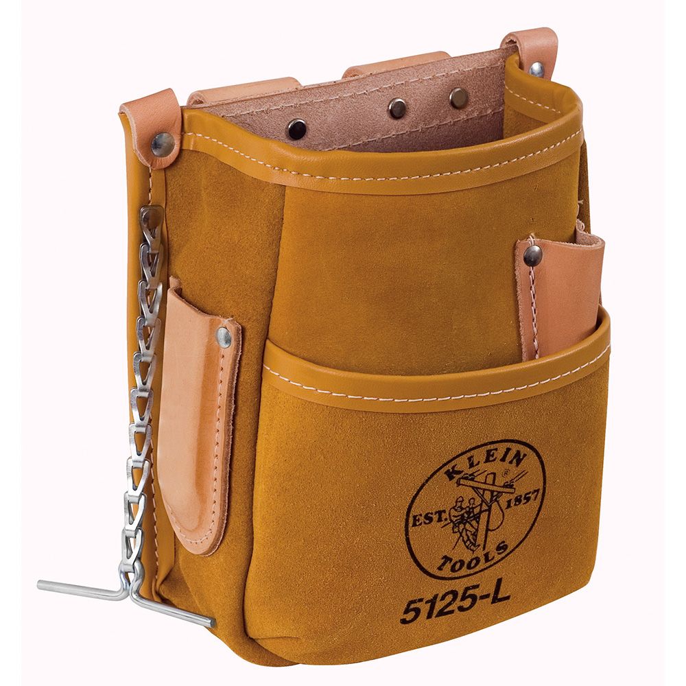 Klein 5125L 5-Pocket Tool Pouch Leather
