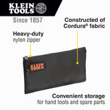 Klein 5139B Zipper Bag Cordura Nylon Tool Pouch, 12-1/2-Inch