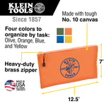 Klein 5140 Zipper Bags-Canvas, 4-Pack