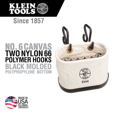 Klein 5144 Aerial-Basket Oval Bucket with 15 Interior Pockets