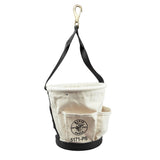 Klein 5171PS Heavy-Duty Tapered-Wall Bucket - 4 Outside Pockets