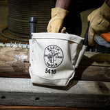KLEIN TOOLS 5416 Canvas Bolt Bags with Bull-Pin Loop On Each Side( Black Loops-Back Side)
