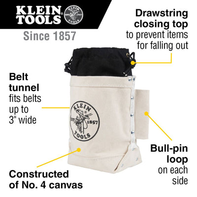 Klein Tools 5416TC Top Closing Bolt Bag - Tunnel Loop