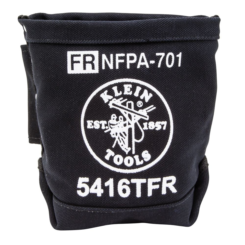 KLEIN TOOLS 5416TFR Flame-Retardant Black Canvas Bolt Bags