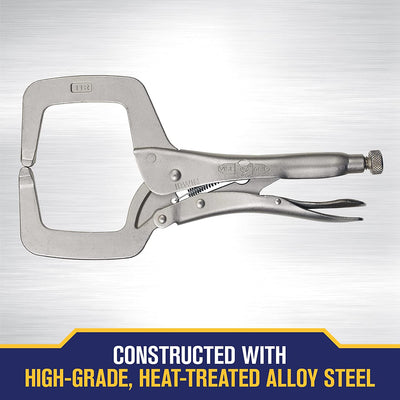 VISE-GRIP 11R Locking C-Clamps with Regular Tips: Size 11"