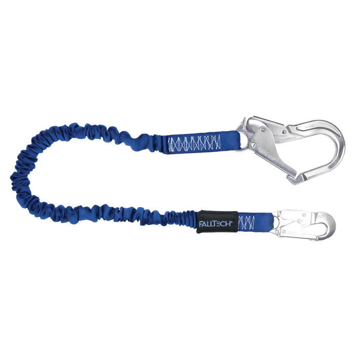 FALLTECH # 82403A 4½' to 6' ElasTech® Energy Absorbing Lanyard, Single-leg with Aluminum Connectors