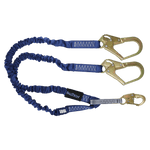 falltech 8240Y3 4½' to 6' ElasTech® Energy Absorbing Lanyard, Double-leg with Steel Connectors
