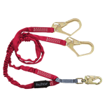 Falltech 8247Y3 6' Ironman® Internal 12' free fall Lanyard, Double-leg with Steel Connectors