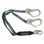 Falltech 8256ELY3 4½' to 6' ViewPack® Elastic Energy Absorbing Lanyard, Double-leg with Steel Connectors