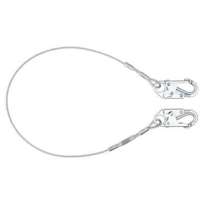 FALLTECH 8307 6' Coated Cable Restraint Lanyard, Fixed-length with Steel Snap Hooks