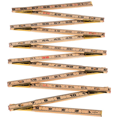 Klein 900-6 Wood Folding Rule - Inside Reading