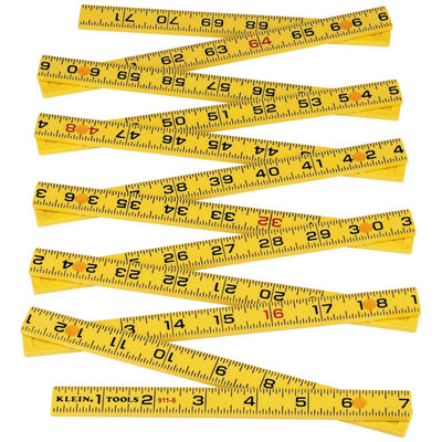 Klein 911-6 Fiberglass Folding Rule - Outside Reading 6'