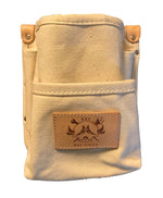 AAT#001 Mini Bolt Bag 2-Pocket Tool Pouch - Heavy Duty Canvas With 3" Leather Loop
