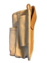 AAT#001 Mini Bolt Bag 2-Pocket Tool Pouch - Heavy Duty Canvas With 3" Leather Loop