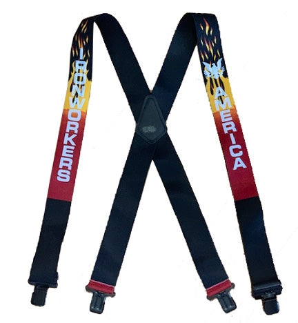 Suspender AAT-2001 Flame style - IRONWORKERS & AMERICA Suspenders - Made in USA