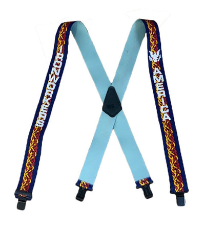 Suspender AAT-2003 Tribal Pattern - IRONWORKERS & AMERICA Suspenders - Made in USA
