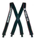 Suspender AAT-2004 Black w/ Orange Stripe - IRONWORKERS & AMERICA Suspenders - Made in USA