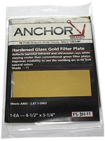 ANCHOR Gold Filter Plates: FS-3H Gold Glass Welding Lens Size 4-1/2 in X 5-1/4 in