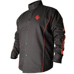 Revco BX9C BSX® Contoured FR Cotton Welding Jacket, Black with Red Flames