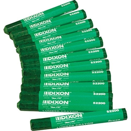 Dixon 52200 Lumber Crayons - Green Color 12 Pcs.
