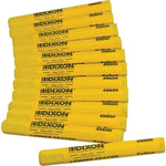 Dixon 496 Lumber Crayons- Yellow Color 12 Pcs.