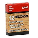 Dixon 520 Lumber Crayons- Red Color 12 Pcs.