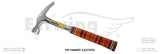 Eastwing E12S 12oz Leather Handle Rip Hammer Smooth Face.